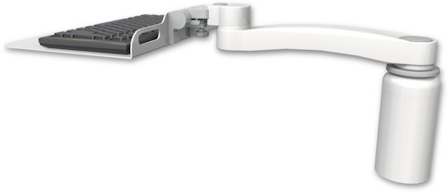 [KU12F-D5-A1] AccessMount™ 12" flat keyboard tray desk mount, a 5" riser, and an 11" arm