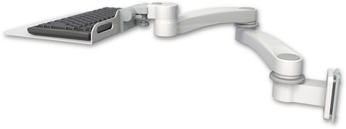 [KU12F-W5-A2] AccessMount™ 12" flat keyboard tray 3.5" wall mount and a 20" double-arm