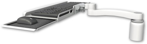 [KUB-D3-A1] AccessMount™ Wrist-rest keyboard tray desk mount, a 3" riser, and an 11" arm