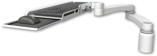 [KUB-D3-A2] AccessMount™ Wrist-rest keyboard tray desk mount, a 3" riser, and a 20" double-arm