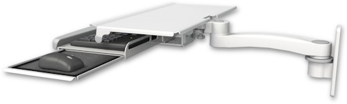 [KUS-W2-A1] AccessMount™ Work surface tray and slide-out keyboard tray wall mount and an 11" arm