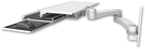 [KUS-W3-A2] AccessMount™ Work surface tray and slide-out keyboard tray wall mount and a 20" double-arm