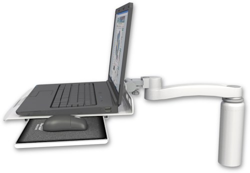 [LUS-D7-A1] AccessMount™ Laptop tray with slider desk mount, a 7.5" riser, and an 11" arm