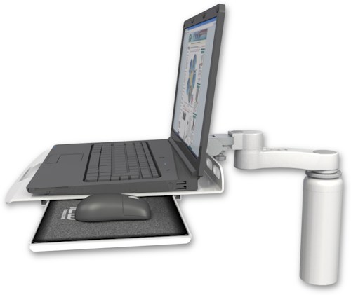 [LUS-D7-AS1] AccessMount™ Laptop tray with slider desk mount, a 7.5" riser, and an 6" arm