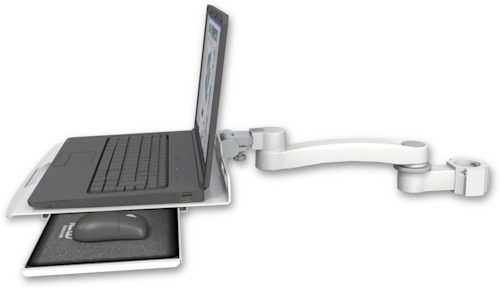 [LUS-P2-A1] AccessMount™ Laptop tray with slider mount for a 2" pole and an 11" arm