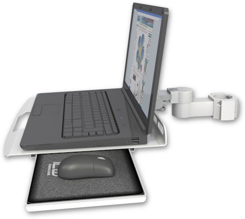 [LUS-P2] AccessMount™ Laptop tray with slider mount for a 2" pole