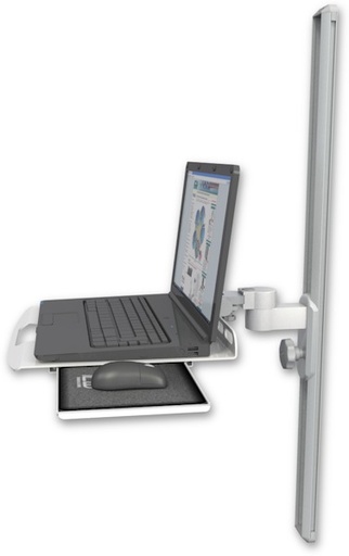 [LUS-T36] AccessMount™ Laptop tray with slider mount on a 36" wall track slider