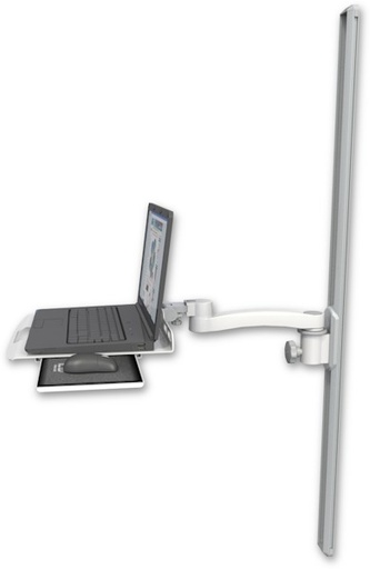 [LUS-T50-A1] AccessMount™ Laptop tray with slider mount on a 50" wall track slider and an 11" arm