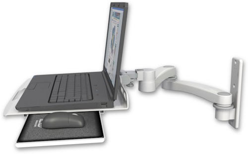 [LUS-W3-A2] AccessMount™ Laptop tray with slider wall mount and a 20" double-arm