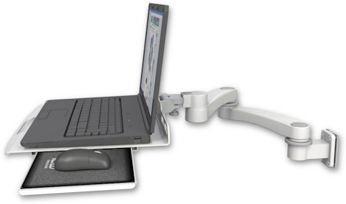 [LUS-W5-A2] AccessMount™ Laptop tray with slider 3.5" wall mount and a 20" double-arm