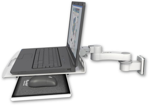 [LUS-W5-AS1] AccessMount™ Laptop tray with slider 3.5" wall mount and an 6" arm