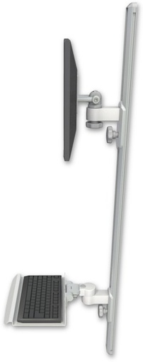 [EV65-T50D-KU12] AccessMount™ ErgoVision 65 LCD mount on a 50" wall track with separate arms and a 12" keyboard tray