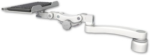 [KP12-D1-A1] AccessMount™ 12" paralink keyboard tray desk mount, a 1" riser, and an 11" arm