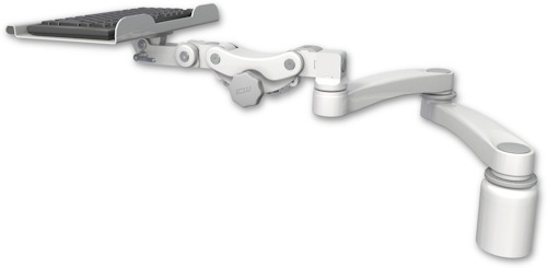 [KP12-D3-A2] AccessMount™ 12" paralink keyboard tray desk mount, a 3" riser, and a 20" double-arm