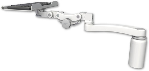 [KP12-D5-A1] AccessMount™ 12" paralink keyboard tray desk mount, a 5" riser, and an 11" arm