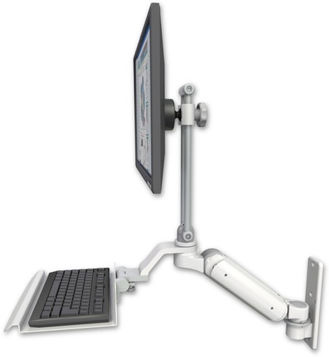 [UL180HEV7-W3-KU12] AccessMount™ Ultra 180 Arm desk mount with a 7.5" riser Laptop tray, slider, and an 11" arm