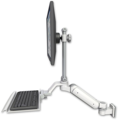 [UL180HEV7-W5-KU12] AccessMount™ Ultra 180 Heavy Duty Arm with EV710 monitor mount 3.5" wall mount and a 12" keyboard tray