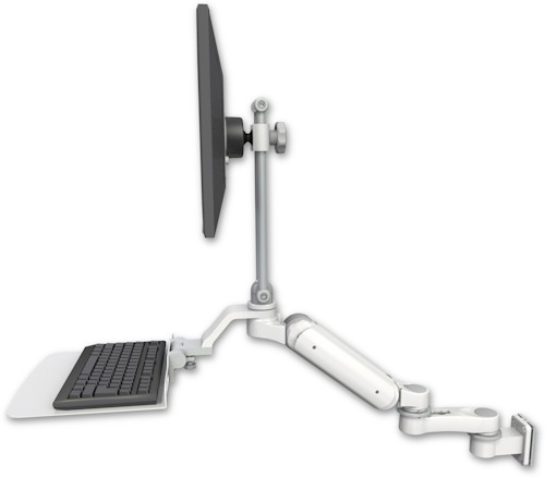[UL180HEV7-W5-KU12F-AS1] AccessMount™ Ultra 180 Heavy Duty Arm with EV710 monitor mount 3.5" wall mount, a 12" flat keyboard tray, and an 6" arm