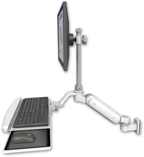 [UL180HEV7-W5-KUB] AccessMount™ Ultra 180 Heavy Duty Arm with EV710 monitor mount 3.5" wall mount and a wrist-rest keyboard tray