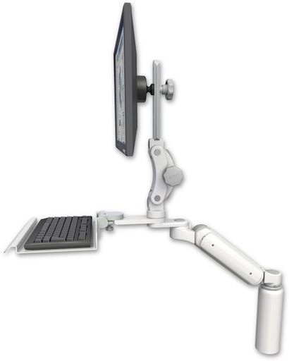 [UL180HP-D7-KD12] AccessMount™ Ultra 180 Heavy Duty Arm with Paralink monitor mount desk mount, a 7.5" riser, and a 12" keyboard tray