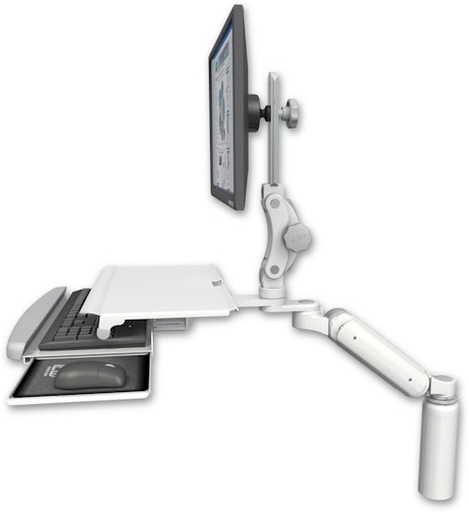 [UL180HP-D7-KDS] AccessMount™ Ultra 180 Arm desk mount with a 7.5" riser Laptop tray and slider