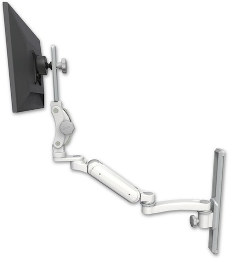 [UL180HP-T19-A1] AccessMount™ Ultra 180 Heavy Duty Arm with Paralink monitor mount mount on a 19" wall track slider and an 11" arm