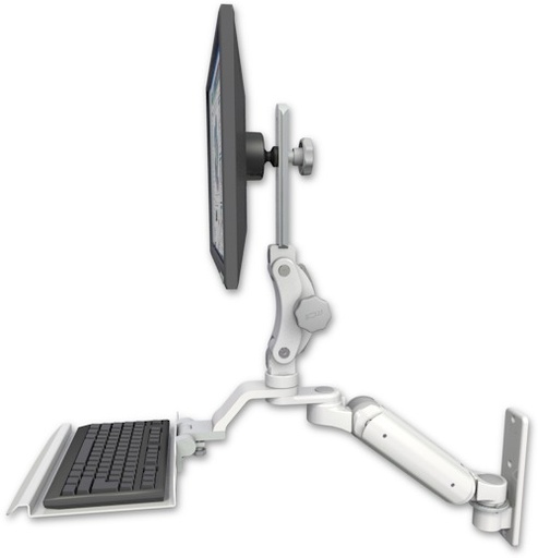 [UL180HP-W3-KU12] AccessMount™ Ultra 180 Heavy Duty Arm with Paralink monitor mount wall mount and a 12" keyboard tray