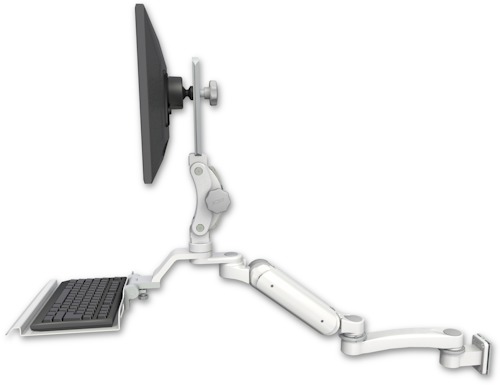 [UL180HP-W5-KU12-A1] AccessMount™ Ultra 180 Heavy Duty Arm with Paralink monitor mount 3.5" wall mount, a 12" keyboard tray, and an 11" arm