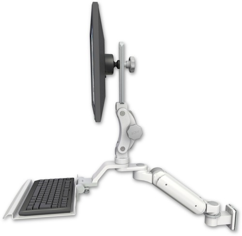 [UL180HP-W5-KU12] AccessMount™ Ultra 180 Heavy Duty Arm with Paralink monitor mount 3.5" wall mount and a 12" keyboard tray