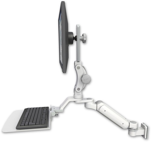 [UL180HP-W5-KU12F] AccessMount™ Ultra 180 Heavy Duty Arm with Paralink monitor mount 3.5" wall mount and a 12" flat keyboard tray