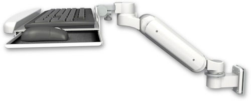 [UL180H-W5-KUB] AccessMount™ Ultra 180 Heavy Duty Arm 3.5" wall mount with a wrist-rest keyboard tray