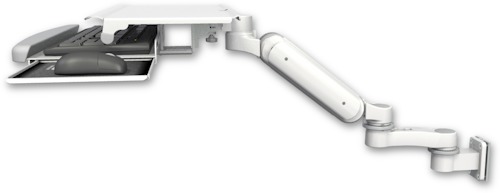 [UL180H-W5-KUS-AS1] AccessMount™ Ultra 180 Heavy Duty Arm 3.5" wall mount with a work surface tray and slide-out keyboard tray and an 6" arm