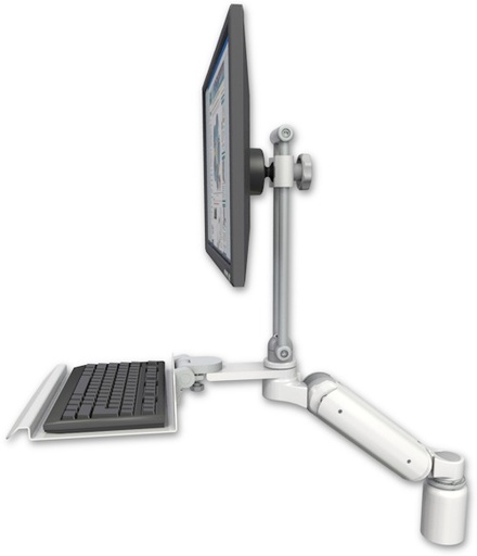[UL180HEV7-D3-KD12] AccessMount™ Ultra 180 Heavy Duty Arm with EV710 monitor mount desk mount, a 3" riser, and a 12" keyboard tray