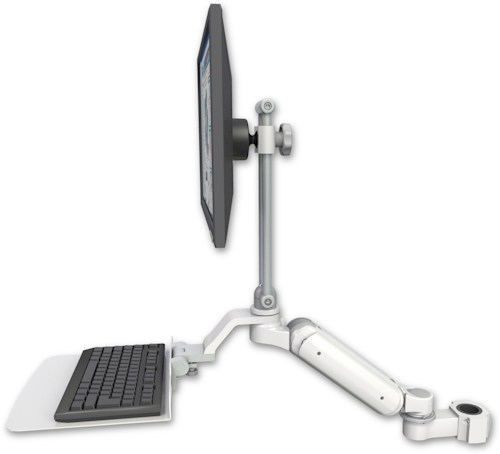 [UL180HEV7-P15-KU12F] AccessMount™ Ultra 180 Heavy Duty Arm with EV710 monitor mount mount for a 1.5" pole and a 12" flat keyboard tray