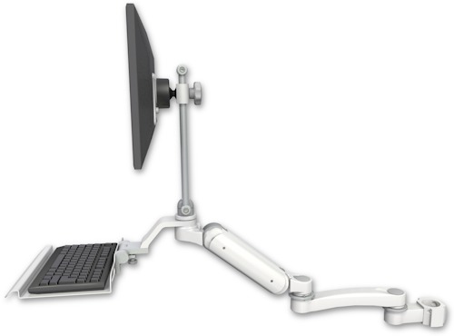 [UL180HEV7-P2-KU12-A1] AccessMount™ Ultra 180 Heavy Duty Arm with EV710 monitor mount mount for a 2" pole, a 12" keyboard tray, and an 11" arm