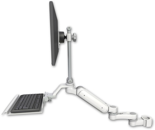 [UL180HEV7-P2-KU12-AS1] AccessMount™ Ultra 180 Heavy Duty Arm with EV710 monitor mount mount for a 2" pole, a 12" keyboard tray, and an 6" arm