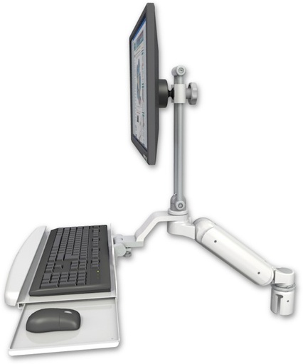 [UL180HEV7-R2-KUB] AccessMount™ Ultra 180 Heavy Duty Arm with EV710 monitor mount mount for a 2" radius and a wrist-rest keyboard tray