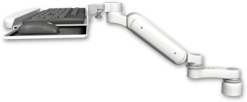 [UL180H-D1-KUB-AS1] AccessMount™ Ultra 180 Heavy Duty Arm desk mount with a 1" riser, a wrist-rest keyboard tray, and an 6" arm