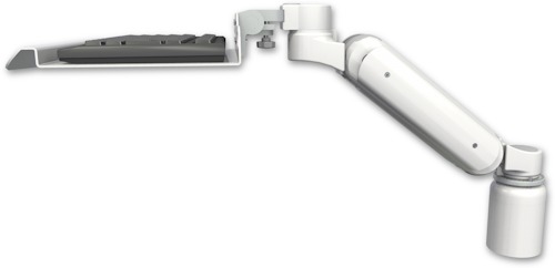 [UL180H-D3-KU12] AccessMount™ Ultra 180 Heavy Duty Arm desk mount with a 3" riser and a 12" keyboard tray
