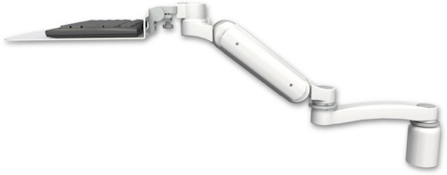 [UL180H-D3-KU12F-A1] AccessMount™ Ultra 180 Heavy Duty Arm desk mount with a 3" riser, a 12" flat keyboard tray, and an 11" arm
