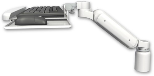 [UL180H-D3-KUB] AccessMount™ Ultra 180 Heavy Duty Arm desk mount with a 3" riser and a wrist-rest keyboard tray