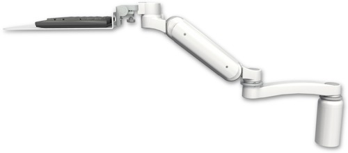 [UL180H-D5-KU12F-A1] AccessMount™ Ultra 180 Heavy Duty Arm desk mount with a 5" riser, a 12" flat keyboard tray, and an 11" arm