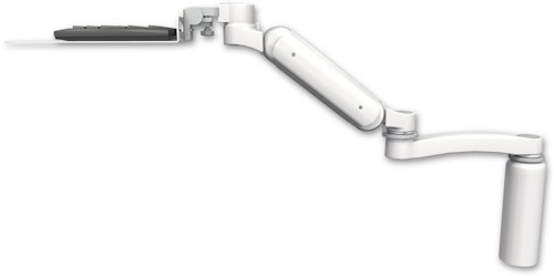 [UL180H-D7-KU12F-A1] AccessMount™ Ultra 180 Heavy Duty Arm desk mount with a 7.5" riser, a 12" flat keyboard tray, and an 11" arm