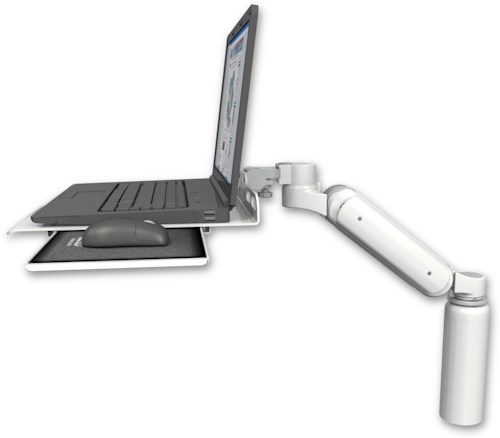 [UL180H-D7-LUS] AccessMount™ Ultra 180 Heavy Duty Arm desk mount with a 7.5" riser Laptop tray and slider