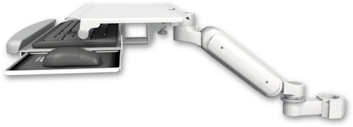 [UL180H-P2-KUS] AccessMount™ Ultra 180 Heavy Duty Arm mount for a 2" pole with a work surface tray and slide-out keyboard tray