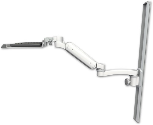 [UL180H-T36-KU12-A1] AccessMount™ Ultra 180 Heavy Duty Arm mount on a 36" wall track slider with a 12" keyboard tray and an 11" arm