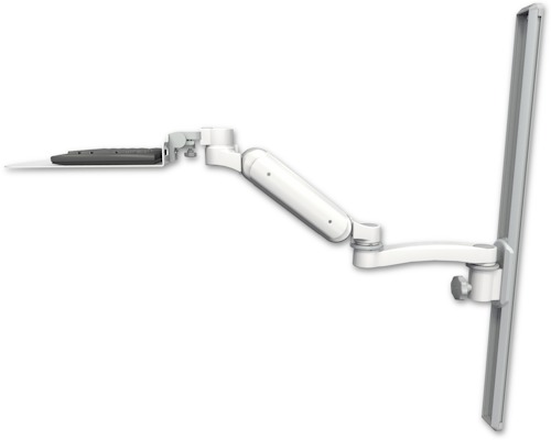 [UL180H-T36-KU12F-A1] AccessMount™ Ultra 180 Heavy Duty Arm mount on a 36" wall track slider with a 12" flat keyboard tray and an 11" arm
