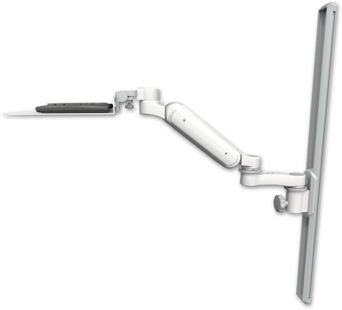 [UL180H-T36-KU12F-AS1] AccessMount™ Ultra 180 Heavy Duty Arm mount on a 36" wall track slider with a 12" flat keyboard tray and an 6" arm