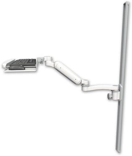 [UL180H-T50-KUB-A1] AccessMount™ Ultra 180 Heavy Duty Arm mount on a 50" wall track slider with a wrist-rest keyboard tray and an 11" arm