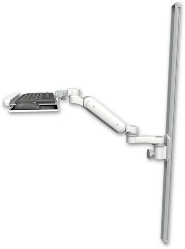 [UL180H-T50-KUB-AS1] AccessMount™ Ultra 180 Heavy Duty Arm mount on a 50" wall track slider with a wrist-rest keyboard tray and an 6" arm